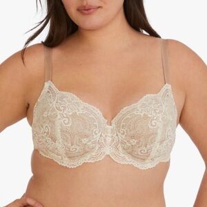 ThirdLove 24/7 Lace‎ Balconette Bra Cream Beige